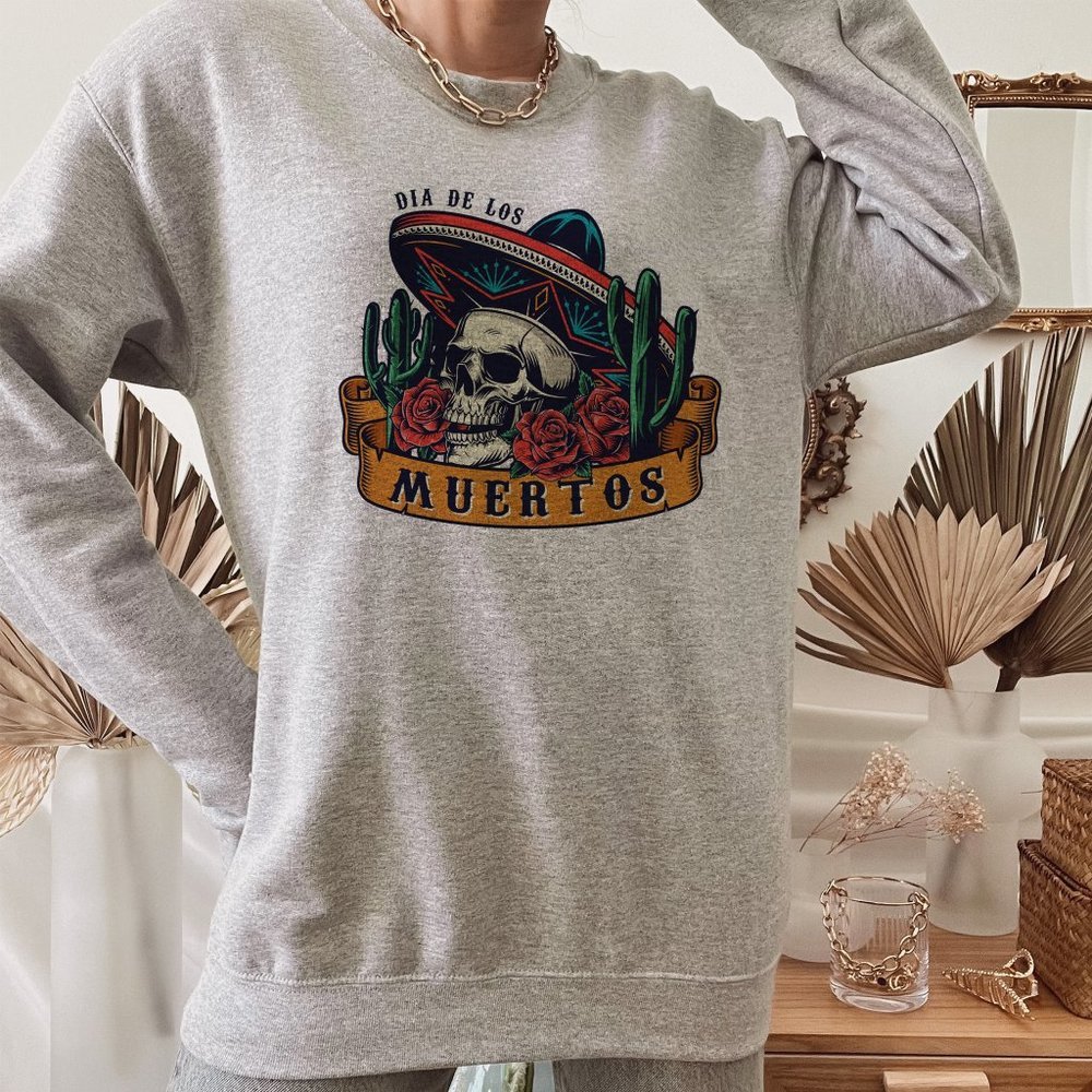 Dia de los Muertos Dark Grey Sweatshirt